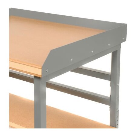 Built Rite Br 60"W X 30"D Back & End Stops - Gray BS305-GY